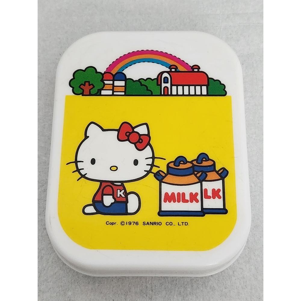 Sanrio Rare Hello Kitty Lunch Case 1976 Lunchbox Box Yellow Box US Seller
